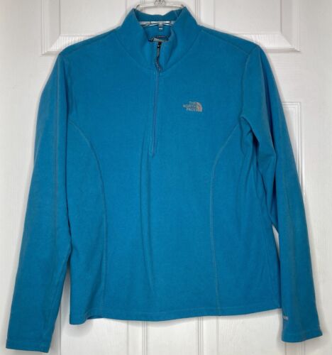 Girls THE NORTH FACE blue 1/4 Zip Fleece Pullover TKA 100 Sweatshirt Sz XL - Picture 1 of 4