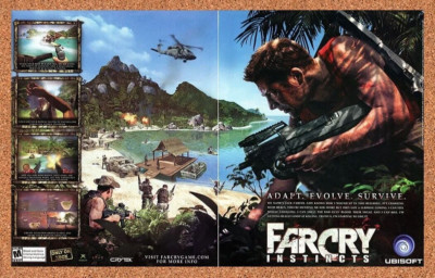 Far Cry Instincts Xbox Original 2004 Ad - Video Game Promo Artwork