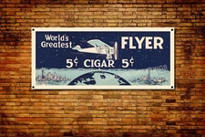 World's Greatest Flyer Cigar Advertising Poster Banner 36" x 15.5"