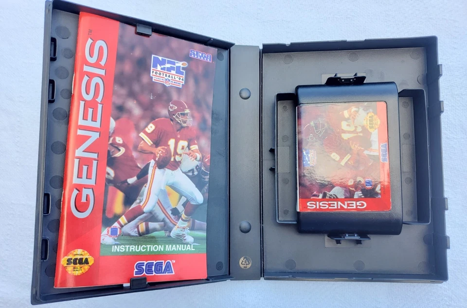 Винтажный лот из 4 видеоигр Sega Genesis LE Madden 94 в прайм-тайм NFL Montana Sanders - Изображение 3 из 4