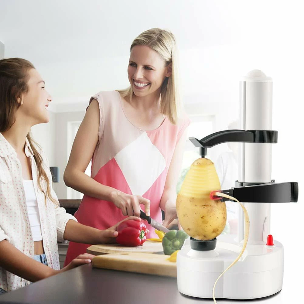 Automatic Kitchen Machine Fruit Apple Potato Peeler, White