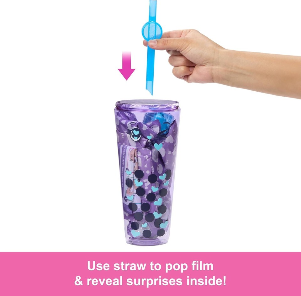 Pop Reveal Doll Accessory Bubble Tea Serie Fashion Pet Color Change Cup