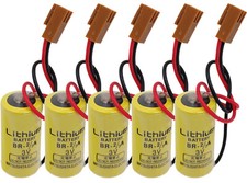 5Pcs BR-2/3A 3V 1600mAh battery For FANUC system PLC 17335 battery With Plug