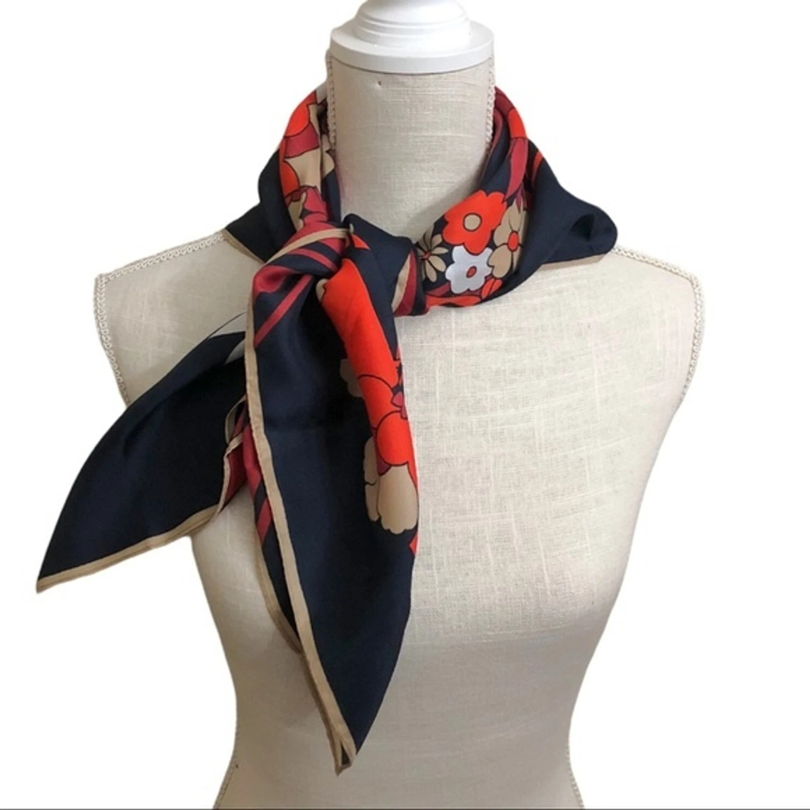Vincent Floral Scarf 31x30 Especially Made For Accent On Fashion Made In Italy