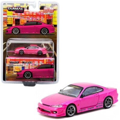 TARMAC WORKS VERTEX NISSAN SILVIA S15 1/64 DIECAST CAR PINK