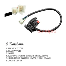 Multi-Function Handlebar Switch Kill Start Turning Light Choke Horn Pit Bike