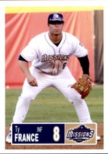 2018 San Antonio Missions Grandstand 7 Ty France Downey California Baseball Card