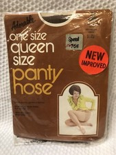 Vintage Pantyhose Queen SIZE 155-185 LB. TAUPE