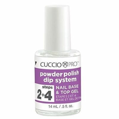 CUCCIO Pro Powder Polish Dip System Nail Base & Top Gel steps 2+4 0.5oz /14 ml