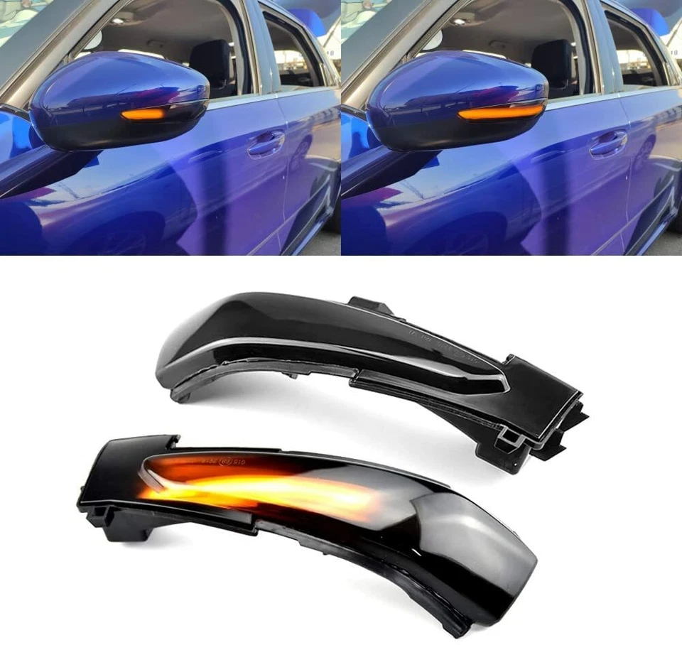 LED Side Mirror Sequential Dynamic Turn Signal Light For Peugeot 508 Citroen C4 - Image 3 of 4