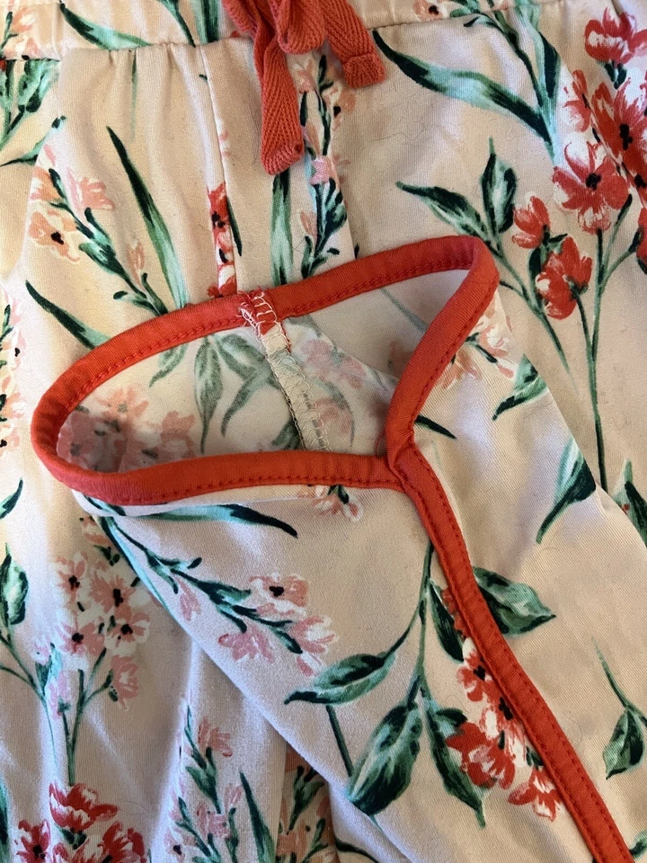 Ladies ECHO SIZE SMALL Sleepwear Graphic ORANGE PINK GREEN Lounge Sleep Pants - Image 4 of 4