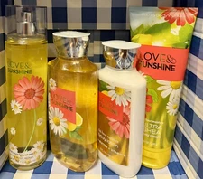 New Bath Body Works Love & Sunshine Ultra Shea Mist, Cream, Lotion & Shower Gel
