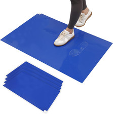 150 Sheets Blue Adhesive Mats 24" x 36" - Dust & Dirt Remover for Shoes & Wheels