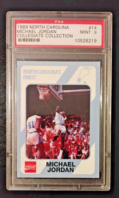 graded baseball cards north carolina 1989 Collegiate Collection Michael Jordan #17 Basketball Card PSA 10 Gem Mint North Carolina Tar Heels Sports