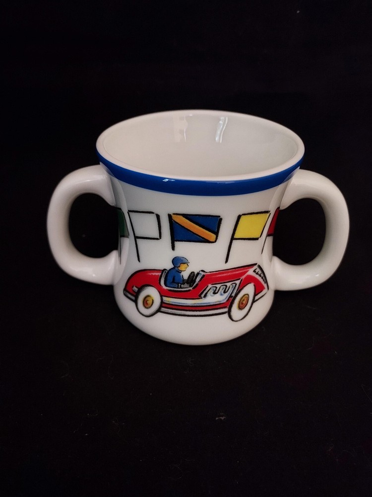 VINTAGE TIFFANY & CO RACE CARS CHILDS MUG 2002