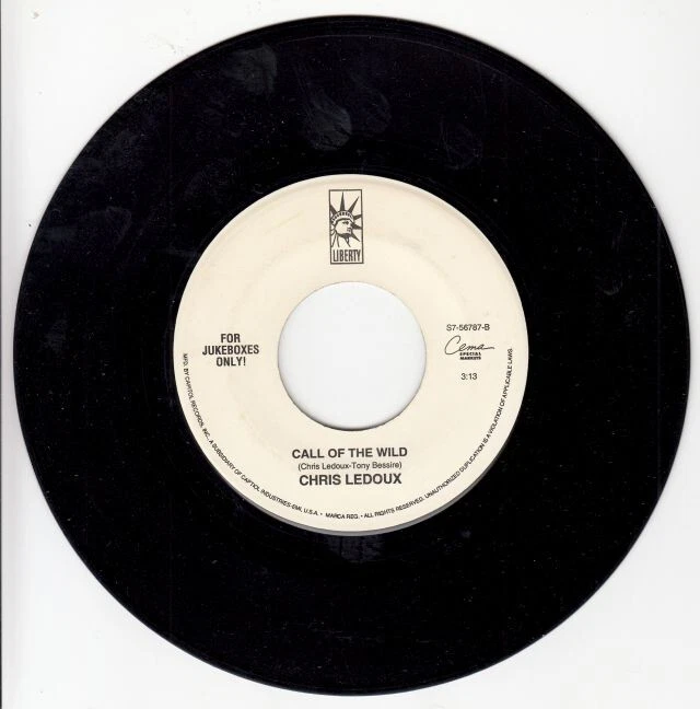 Chris Ledoux – Cadillac Ranch / Call Of The Wild 7" Jukebox 45 Foto 3 de 4