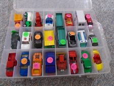 Lot of 45 Assorted Lesney Matchbox cars with Plastic case