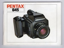Pentax 645 Genuine SLR Camera 1985 Instruction Manual / User Guide In English