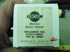 NEW Old Stock Genuine Kero-Sun Monitor Series Heater 085081 Fuel Filter Element