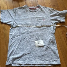 Used Supreme Pocket Tee Gray Grey Size X-Large XL 100% Authentic