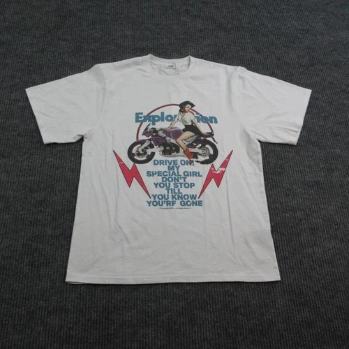 Exploration Motorcycle Shirt Mens Small White CEEC Drive On Graphic Tee NWT - product listing photo