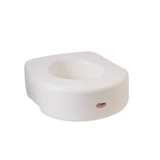 Carex Economy White Plastic Raised Toilet Seat 5.5" Height up to 300 lbs