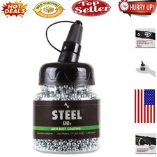 Precision Zinc-Plated Steel BBs 2,500ct for Accurate Airsoft Shooting