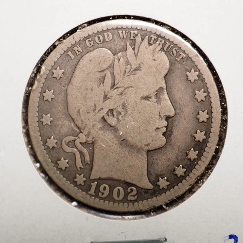 1902   *O *  BARBER SILVER QUARTER  ***NICE*** FREE SHIPPING   C2126