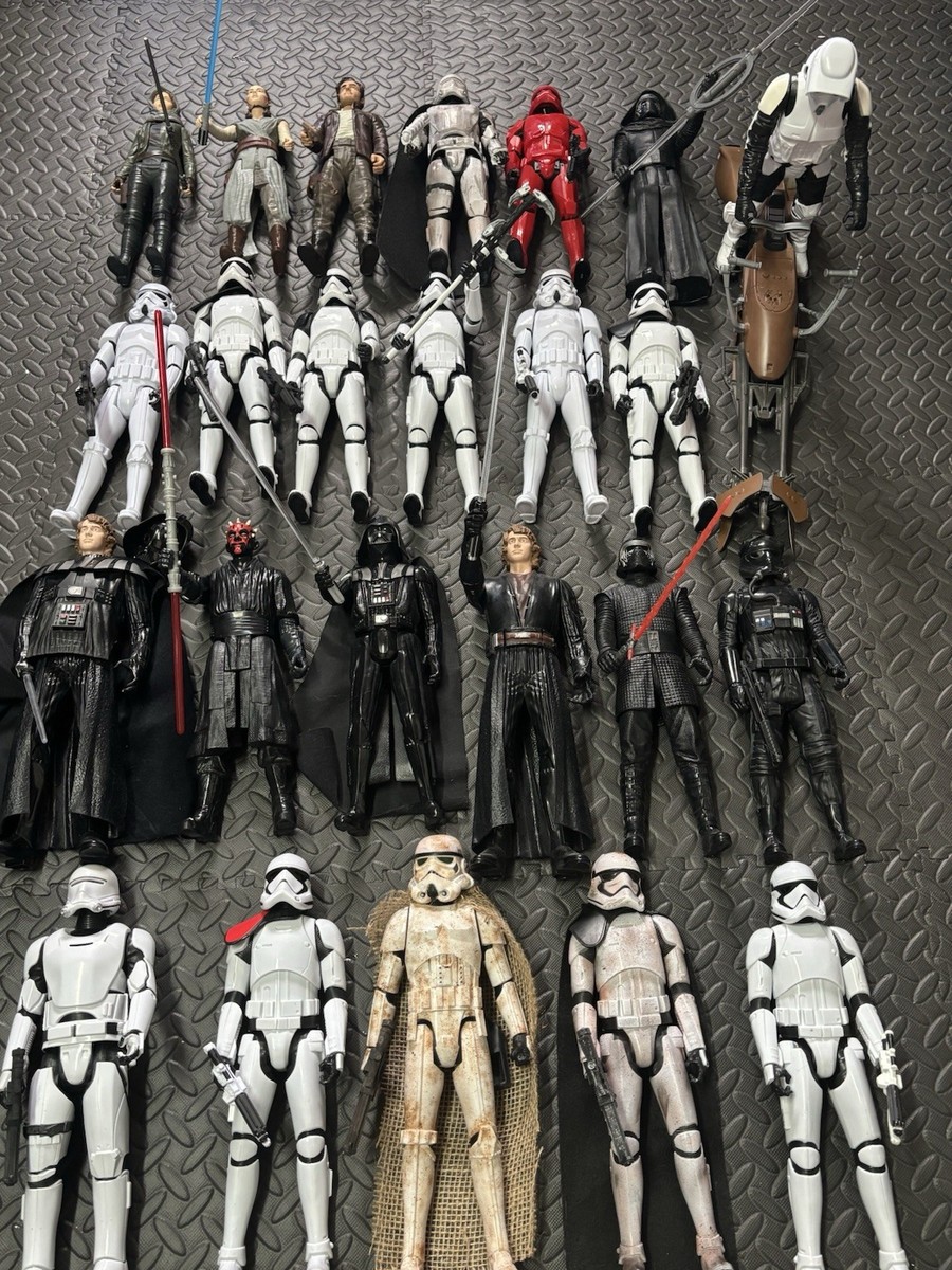 Star Wars 12” Figure Huge Lot 25, Darth Vader, Stormtroopers, Kylo