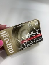 NEW Maxell Tape VHS-C HGX-Gold TC-30 Premium Video Camcorder Wrapping Is Torn