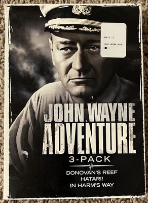 John Wayne Adventure 3-Pack (DVD) Hatari!, Donovan's Reef, In Harm's Way - NEW!!