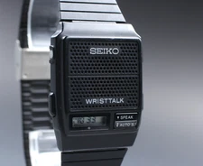 Rare Vintage [N MINT] SEIKO WRISTTALK A964-4A00 Black Quartz Digital Watch JAPAN