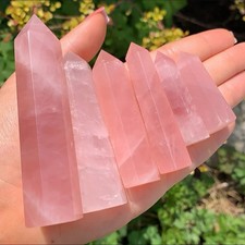 Rose Quartz Points Natural Gemstone Crystals Pink Healing Stones Gift Shop UK