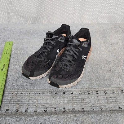 On Cloud X Womens Running Shoes Black Coral Pink Size 7 US