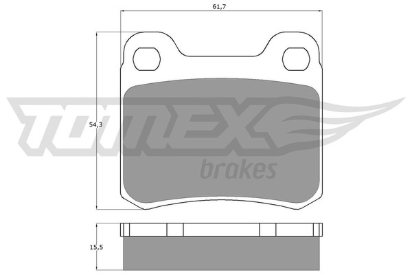 Tomex Brakes BremsbelÄGe Bremsbelagsatz Hinten MERCEDES-BENZ 124 W124 E-KLASSE-image
