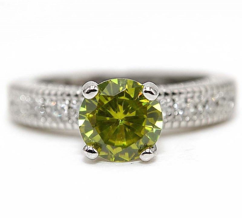 2CT Peridot 925 Solid Genuine Sterling Silver Ring Jewelry Sz 7 