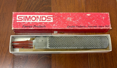 SIMONDS Farrier Files Hoof Rasp Lot of 4 NOS