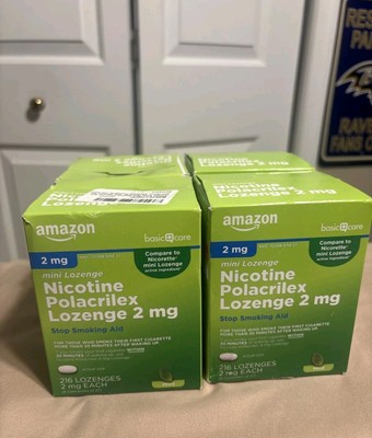 Amazon Nicotine Mini Lozenge 2mg FOUR Boxes 216 Per Box /864 Total Exp: 07/2027