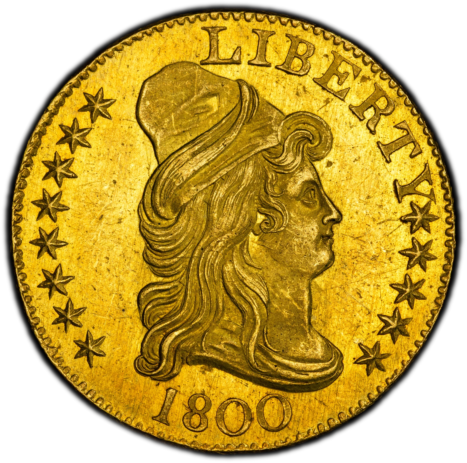 1800 $5 Draped Bust Half Eagle PCGS MS63+