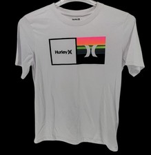 New Boys Hurley Sz XL 13-15 Yrs White Short Sleeve T-Shirt