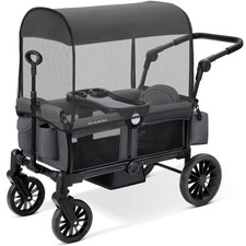 ELEMARA Foldable Wagon Stroller, Stroller Wagon for 2 Kids, Premium All Terra...