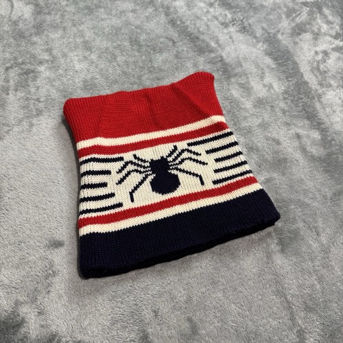Vintage 70s Smiley Sparks Nevada RARE Pure Wool Beanie Multicolor Spider Print