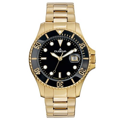 Dugena 4461010 Diver Men Diver Watch up to 30 ATM Gold