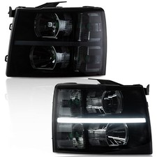 LED Bar Headlight Assembly for 2007-2013 Silverado 1500 Driver Passenger Side