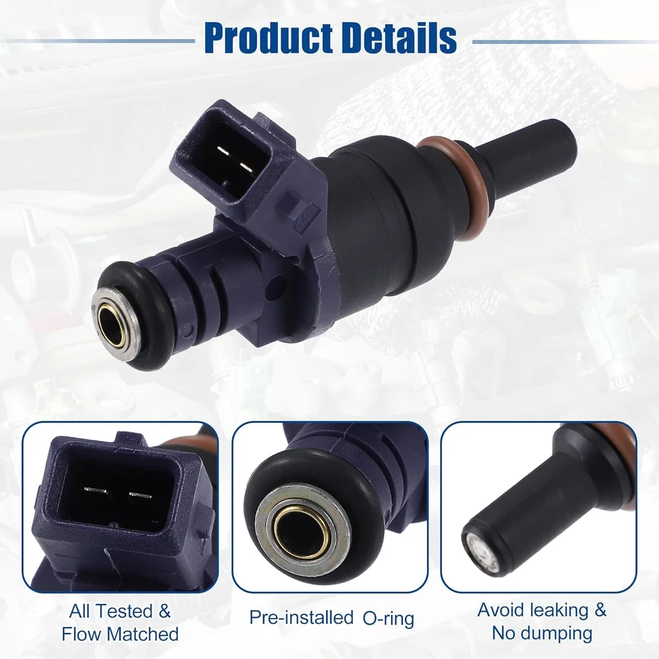 Inyectores de combustible 1439800 para BMW 330ci 330i 330xi 530i X3 X5 Z3 Z4 I6 2001-06 6 piezas Foto 3 de 4