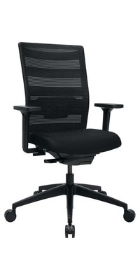 TOPSTAR Bürodrehstuhl mit Synchrontechnik schwarz/schwarz 420-540 mm mit Arml...