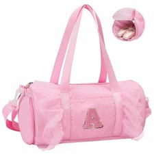 Dance Bag for Girls 4-6, Personalized Initial Letter Ballet Duffle Bag with S...