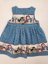 Vintage Handmade Raggedy Ann and Andy Dress, Girl Toddler, No Size Tag