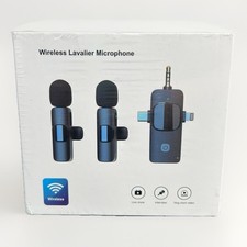 NIB Lavalier Wireless Microphone Audio Video Recording Mini Mic iPhone  Android