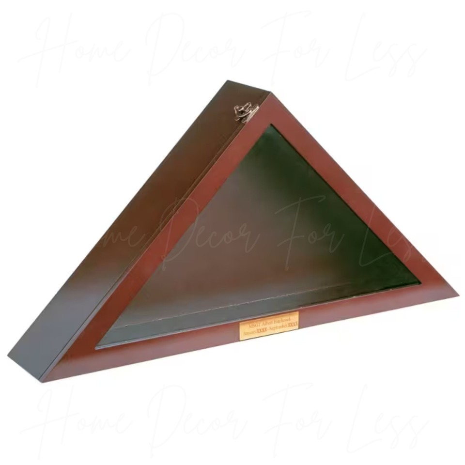 Military Veteran Memorial Burial Flag Display Case with Free ...
